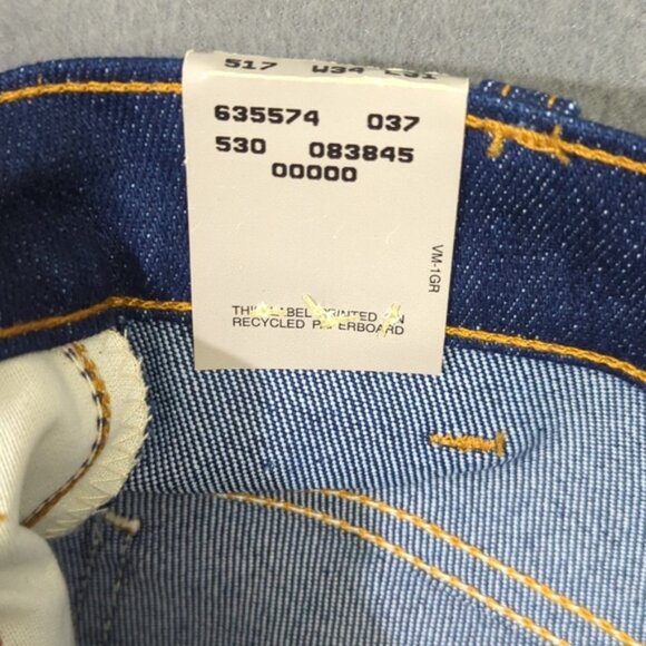 Levi's Vtg Jeans Men's 34x31 Blue Deadstock 517 Boot Cut Orange Tab Made In USA - Picture 12 of 14